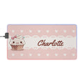 Customizable Kawaii Pink Cupcake LED Lit Mousepad